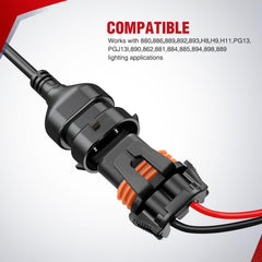 Nilight output connector compatible with H11 H9 H8 bulbs for direct fitment