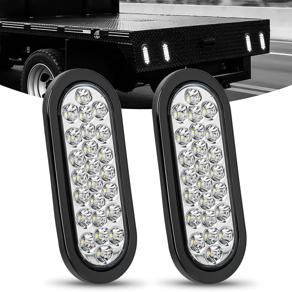 Nilight front view of oval 24-LED light showing clear lens and bright output benefit