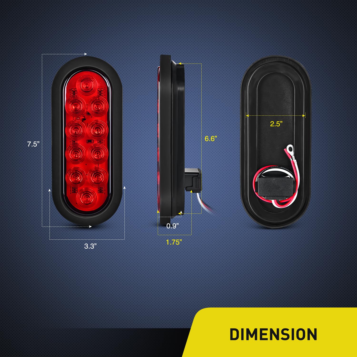 Nilight close-up of 10 SMD LEDs and aluminum substrate improving heat dissipation benefit