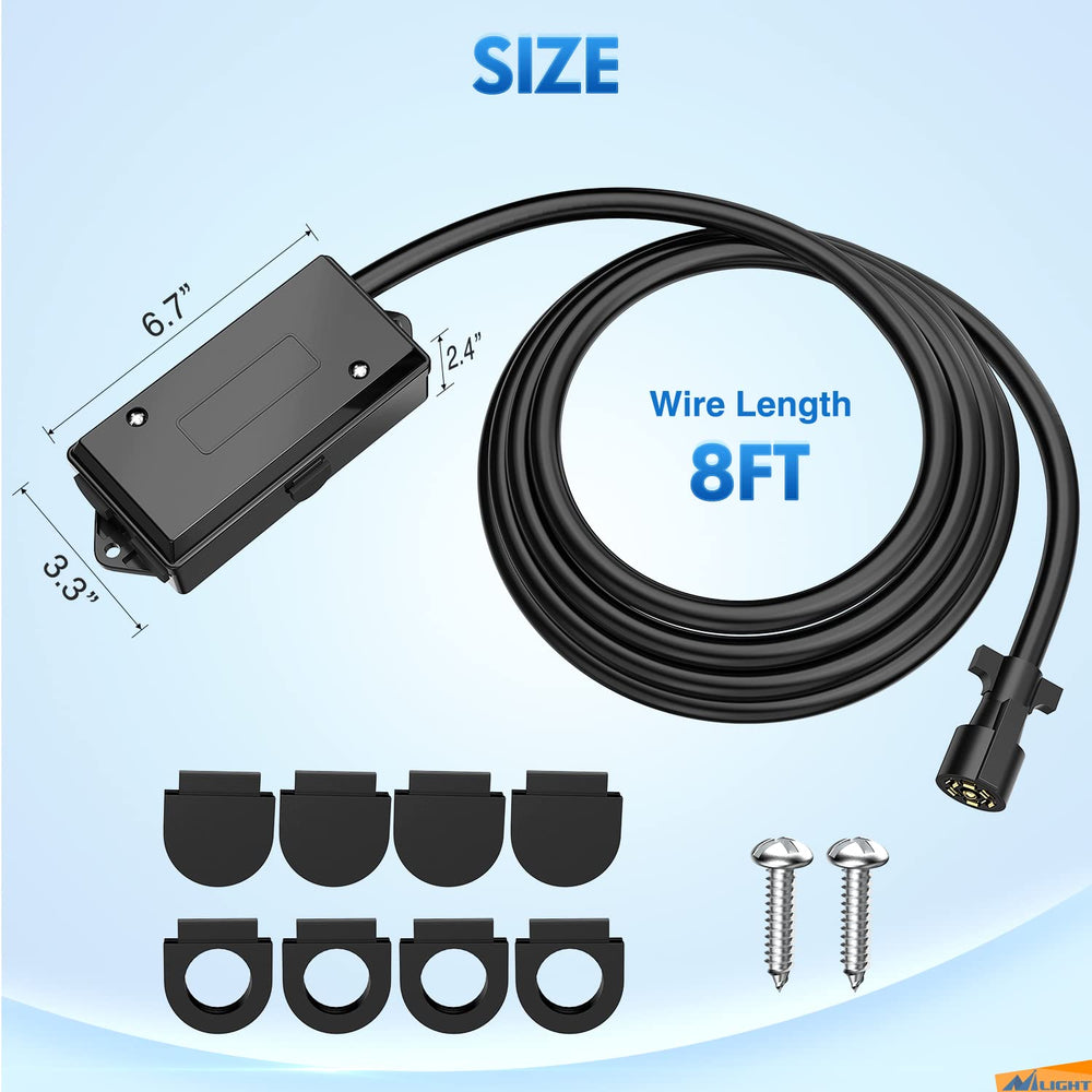 Nilight 8ft PVC cord bent in hand to show flexibility and reduced strain