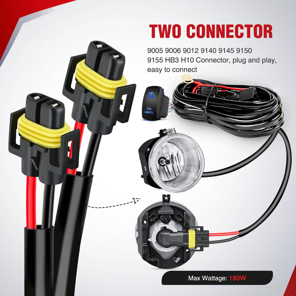 Nilight relay with blade fuse holder protecting vehicle circuits