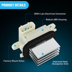 Nilight resistor element detail showing durable aluminum for improved heat dissipation