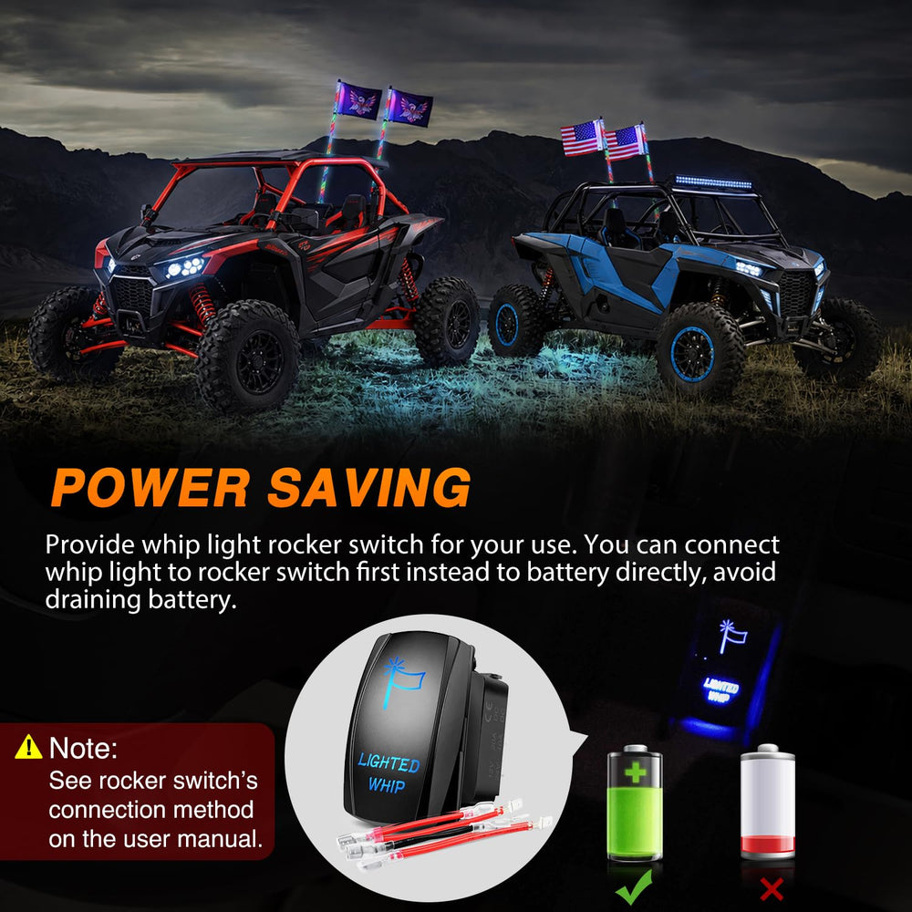 Nilight included rocker switch and wiring to prevent battery drain