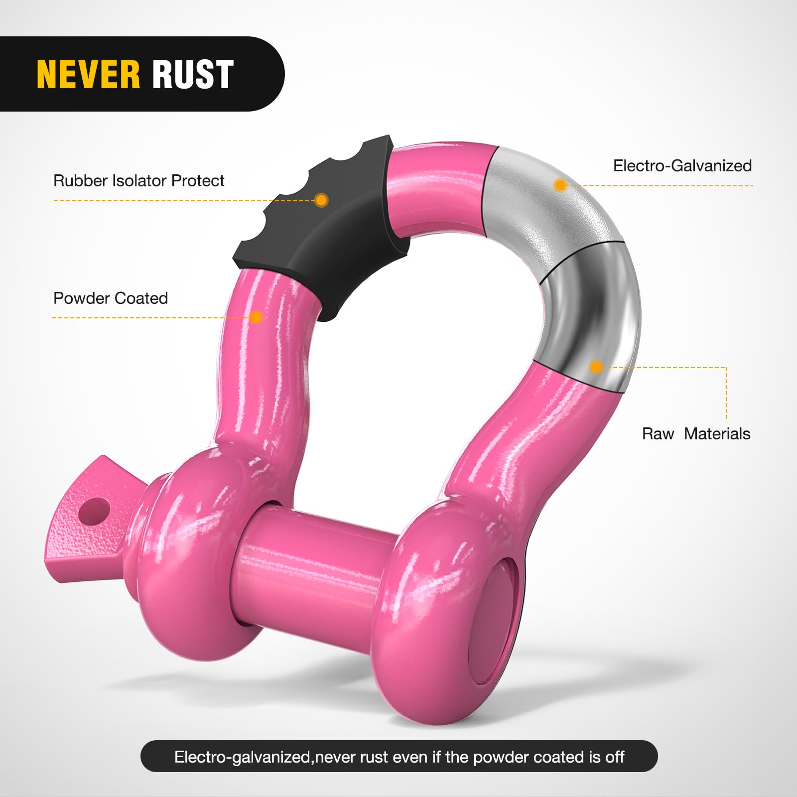 Nilight rubber isolator close-up reducing rattle and protecting vehicle paint during use