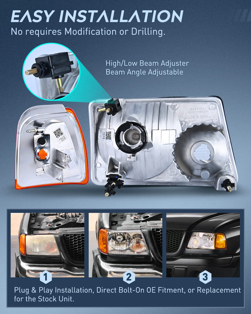 Nilight headlight held in hand for size and scale comparison clarity