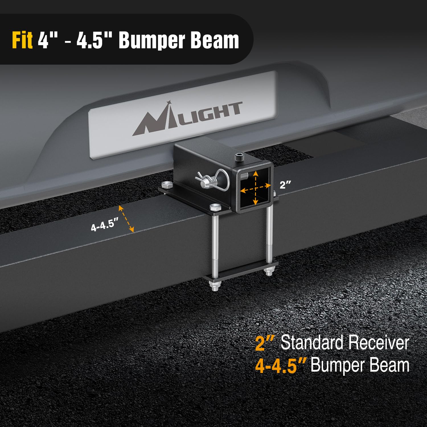 Nilight receiver next to measuring tape showing compact size and easy fit