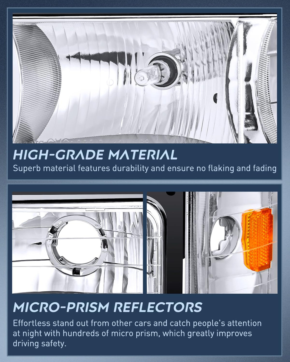 Nilight headlight beside ruler showing size and bolt-on compatibility