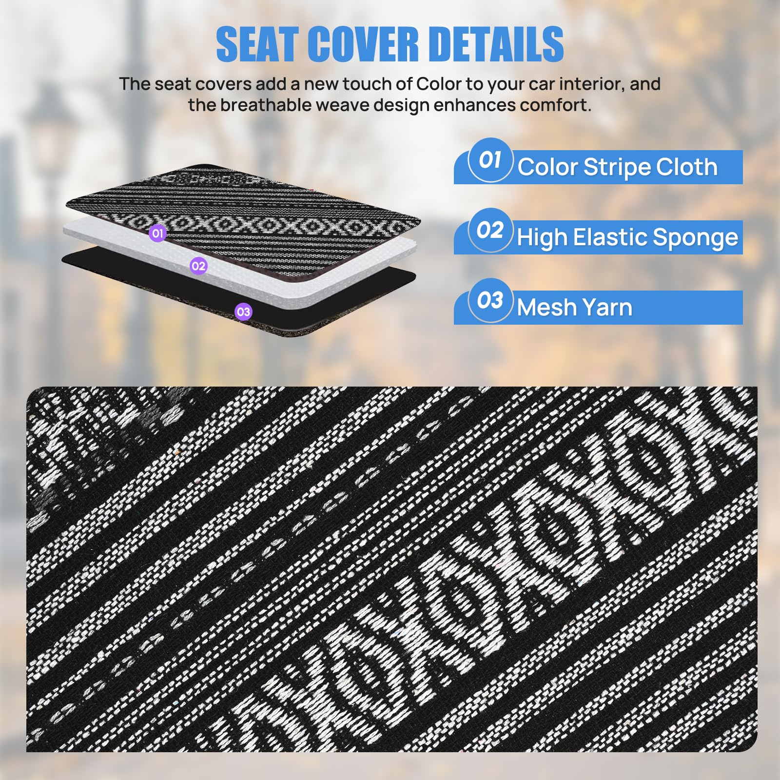 Nilight cover installed on driver seat demonstrating fit and comfort benefit everyday protection