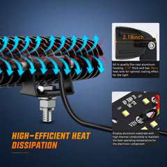 Nilight close-up of aluminum housing and thermal grease for improved heat dissipation
