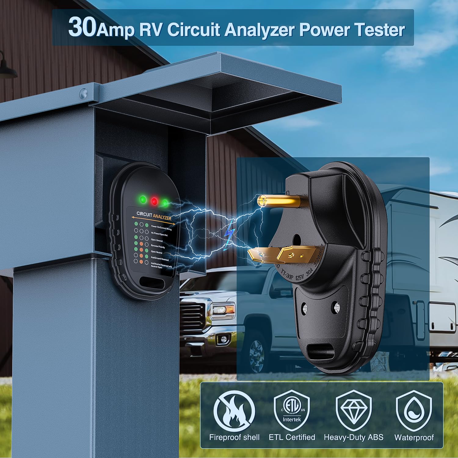 Nilight held in hand for scale illustrating compact, travel-ready tester convenience