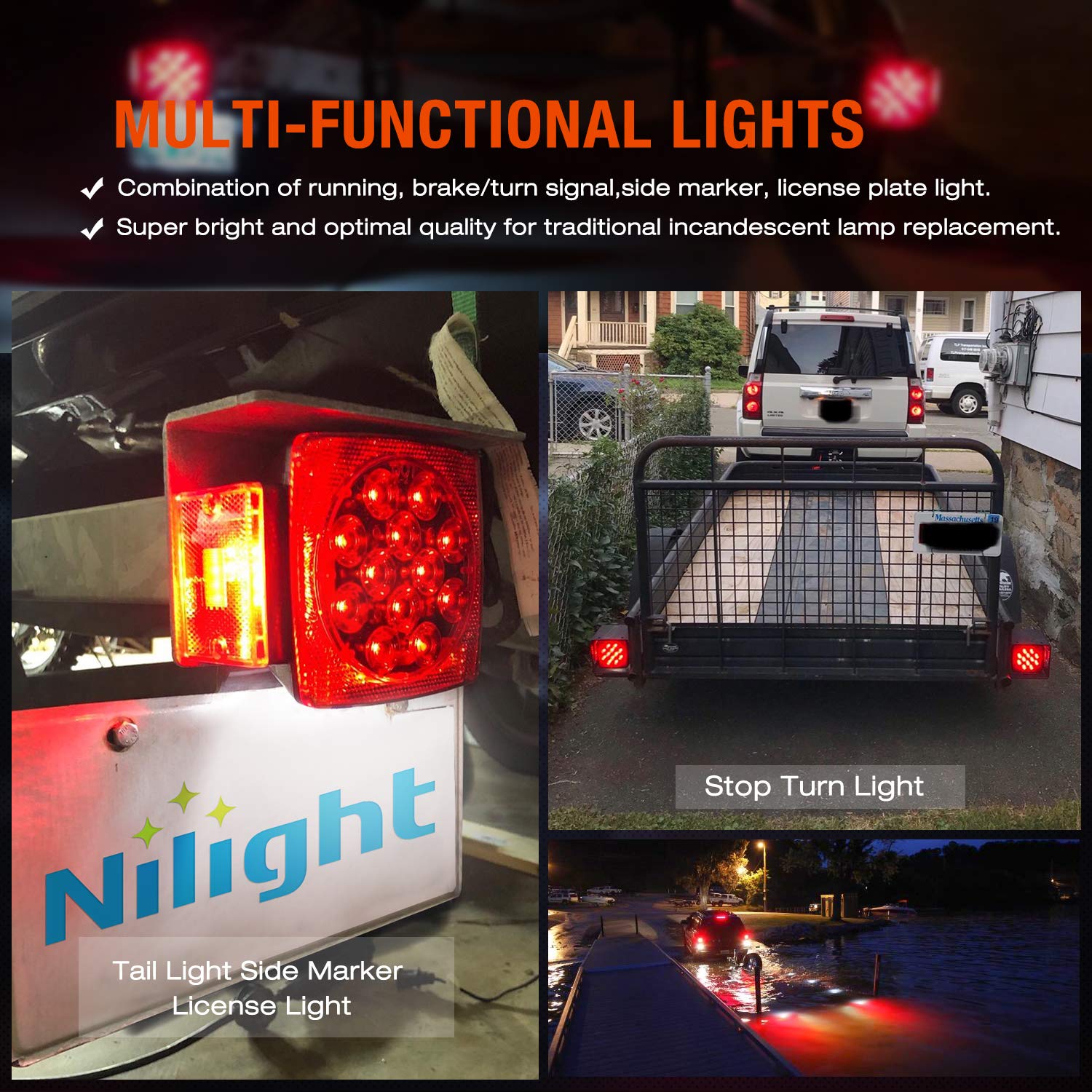 Nilight light beside ruler showing compact dimensions for versatile fitment