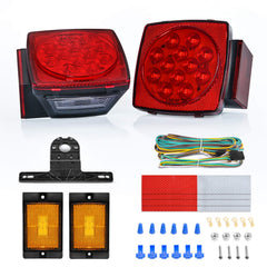 Nilight front view of square submersible LED showing clear optics and road safety