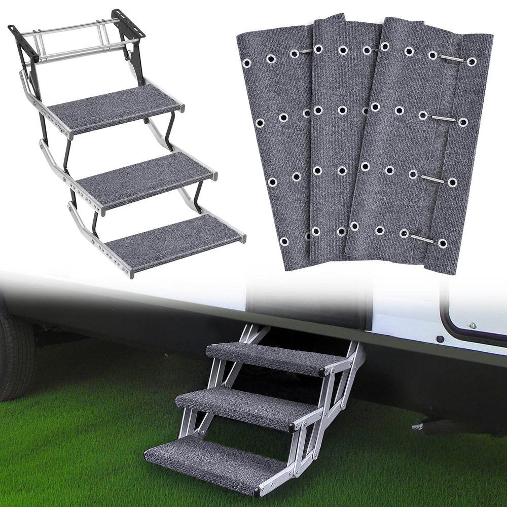 Nilight front view of gray step cover showing full fit and neat appearance benefits