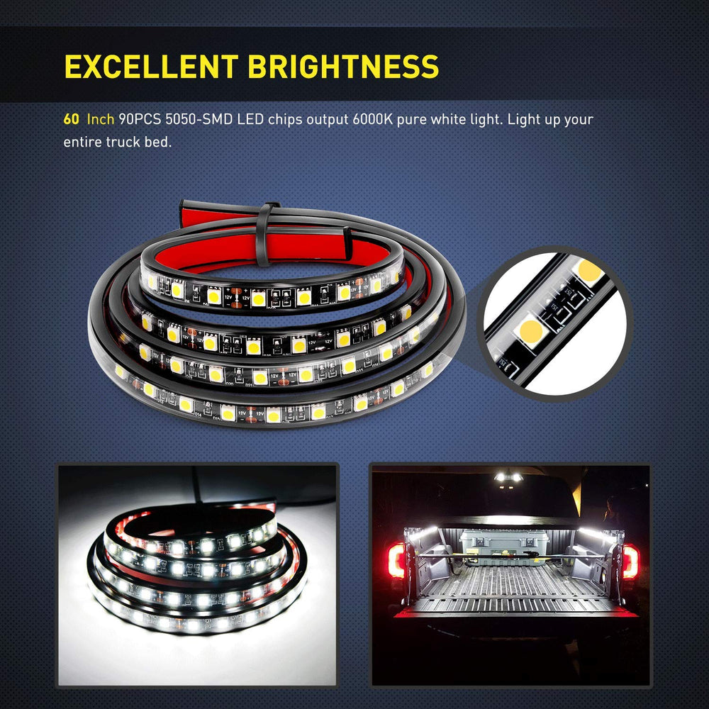 Nilight strip bent to show flexible waterproof housing and durability