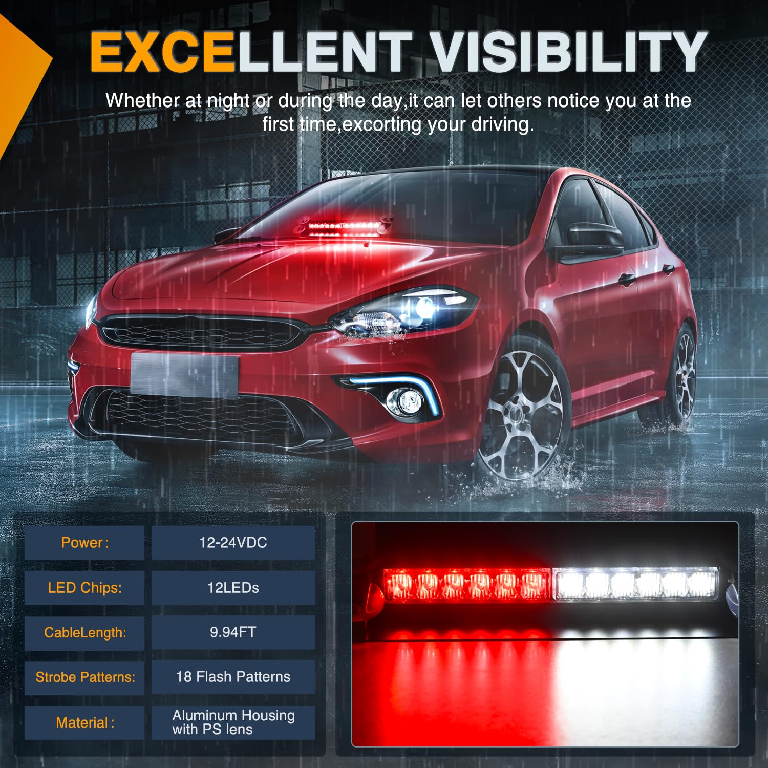 Nilight illuminated strobe pattern demonstrating attention-grabbing signal
