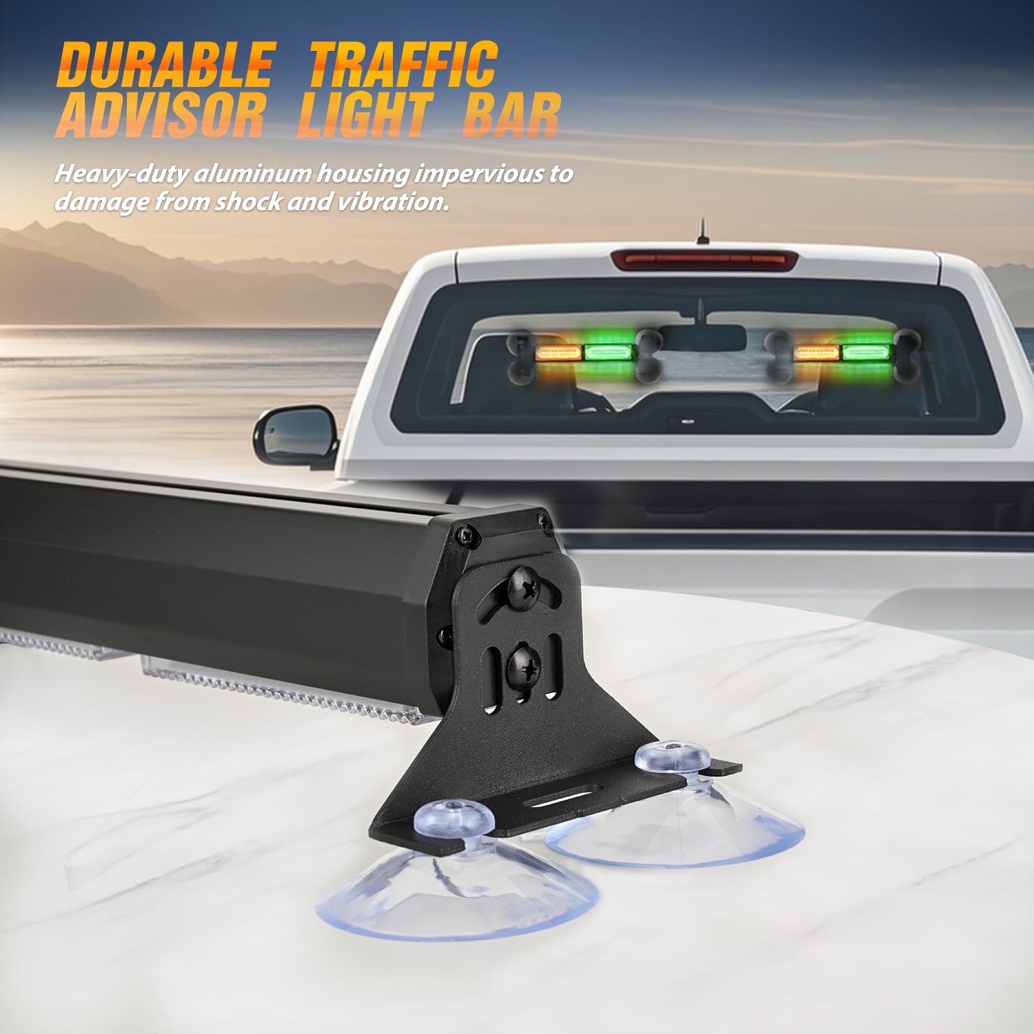 Nilight suction cup detail showing strong adhesion for tool-free mounting