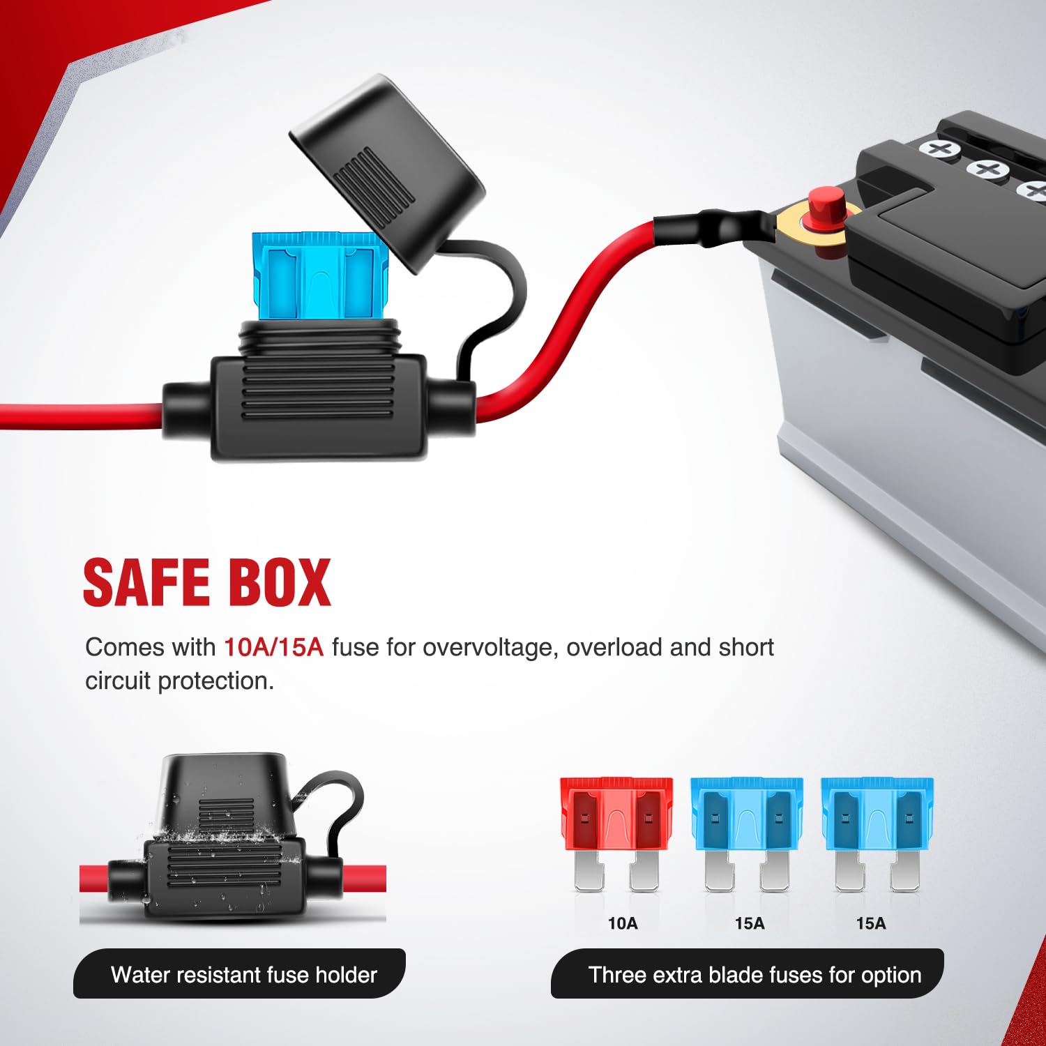 Nilight close-up of 5-pin rocker switch with LEDs for clear user control