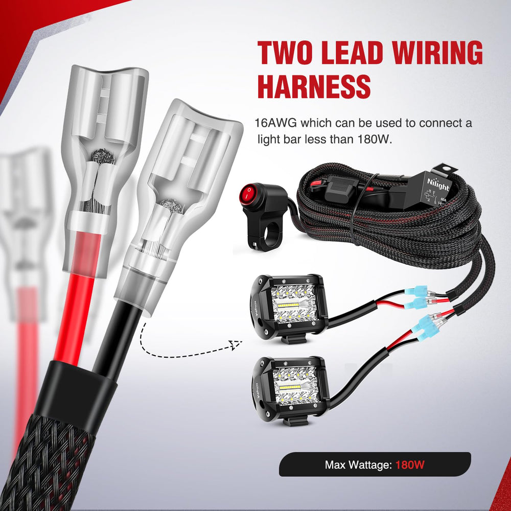 Nilight handlebar switch next to ruler showing compact size and fit