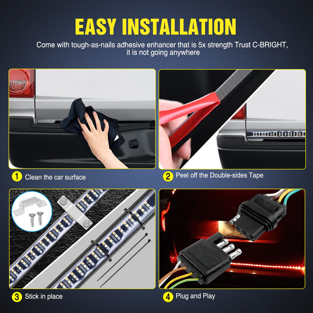 Nilight 4-pin flat connector and wiring showing easy plug-and-play hookup benefit