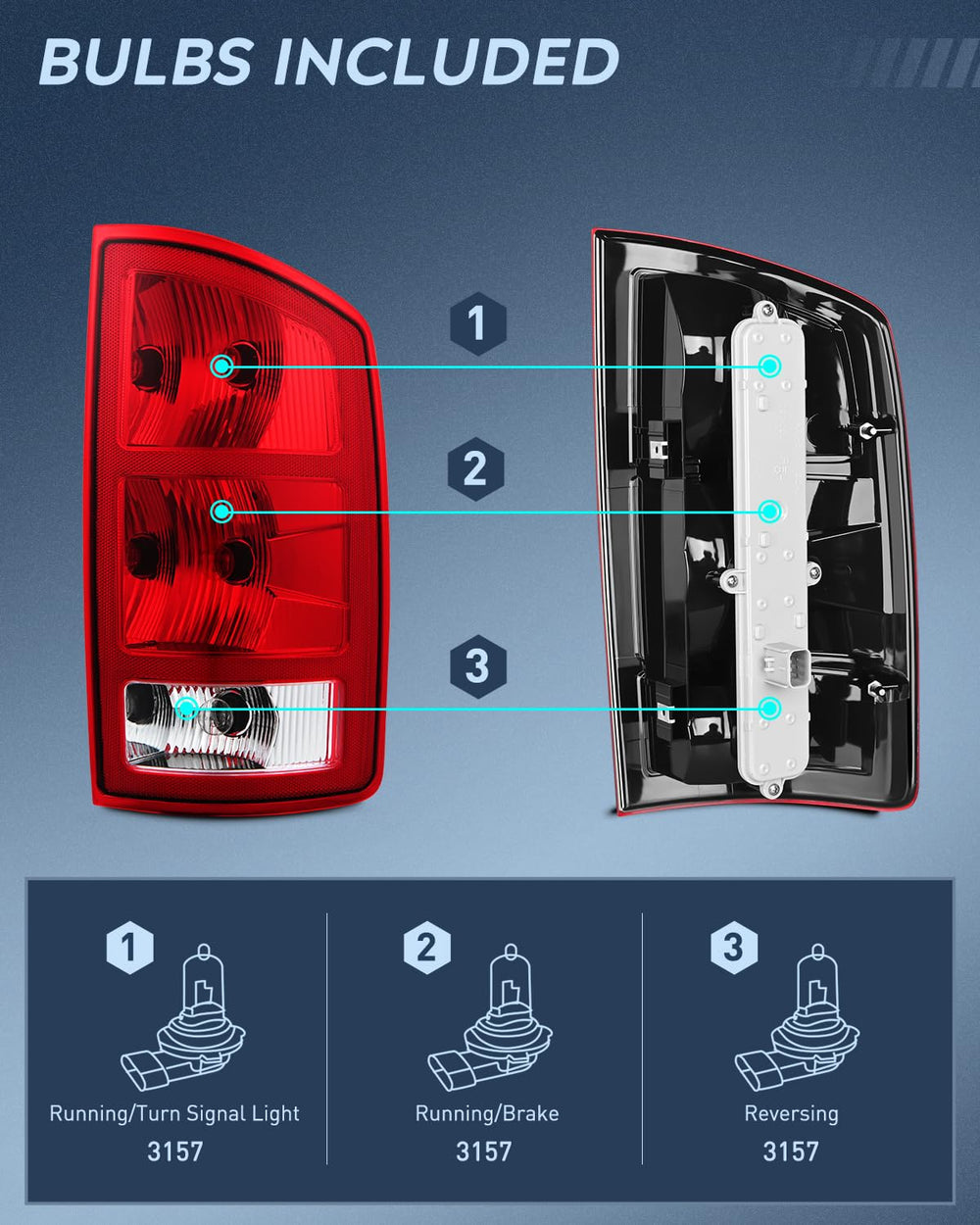Nilight taillight backside with OE connector for fast plug-and-play