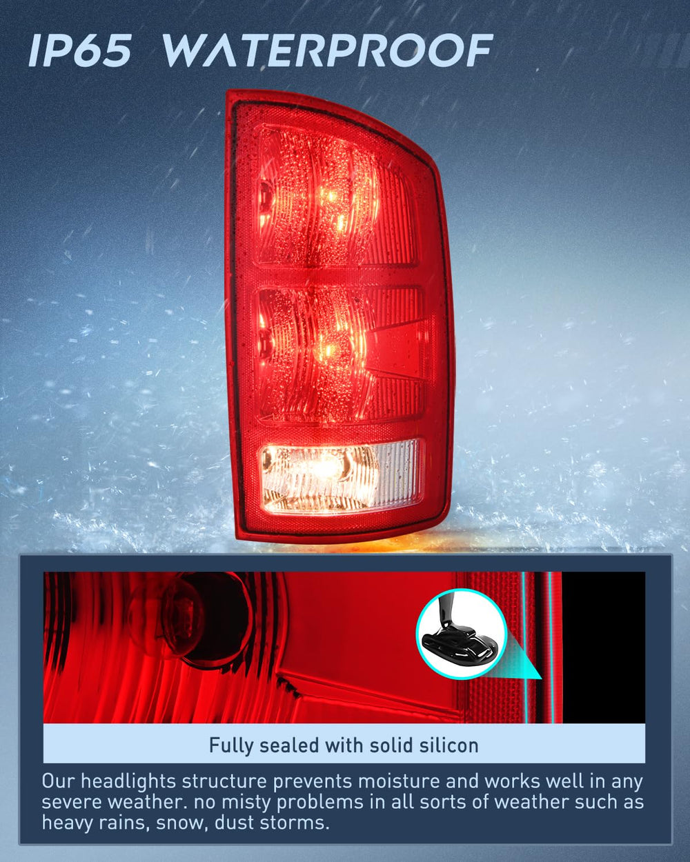 Nilight taillight installed on Dodge Ram illustrating seamless replacement