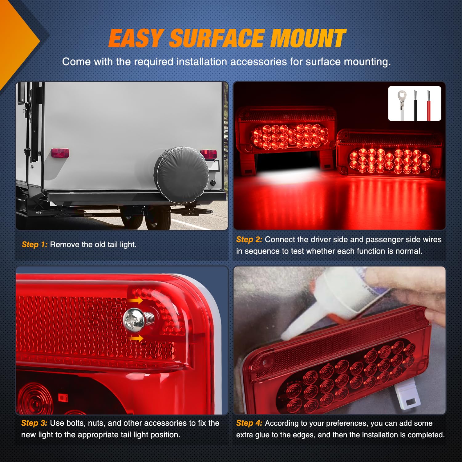 Nilight taillight mounted on trailer demonstrating easy installation benefit