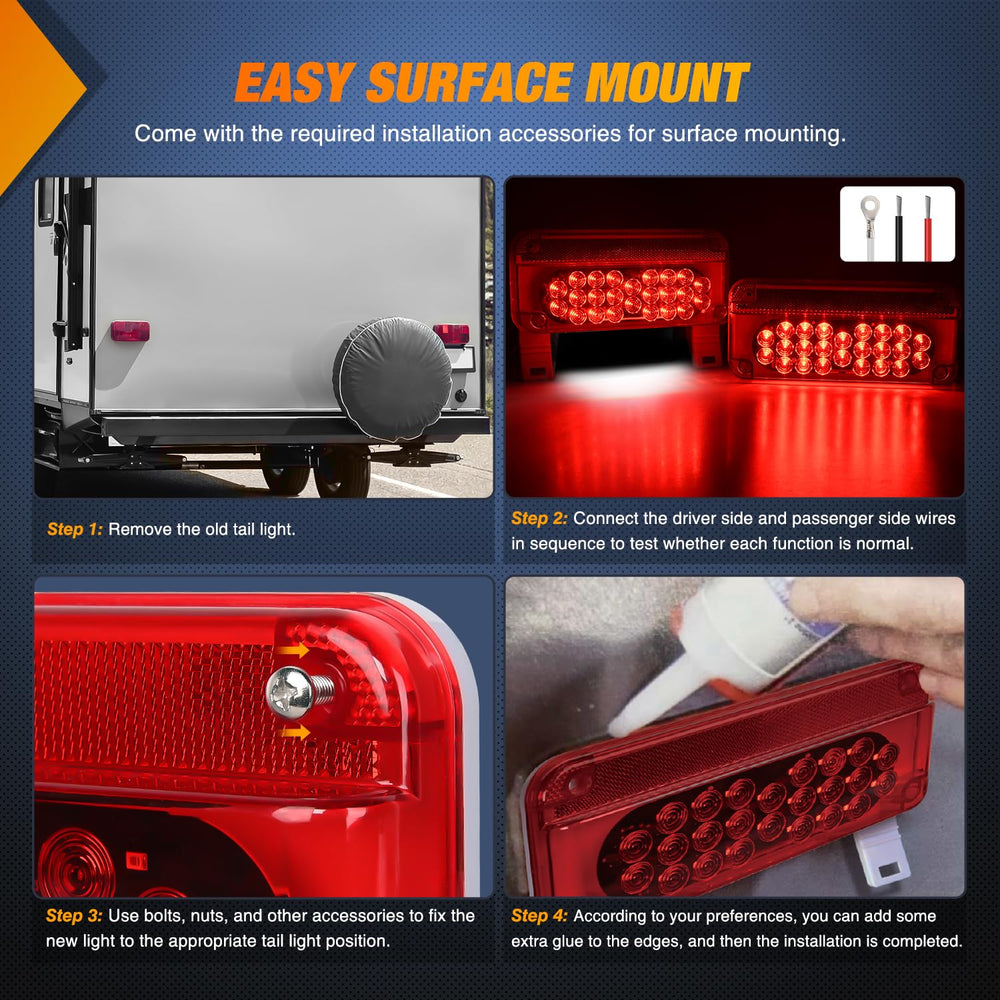 Nilight taillight mounted on trailer demonstrating easy installation benefit