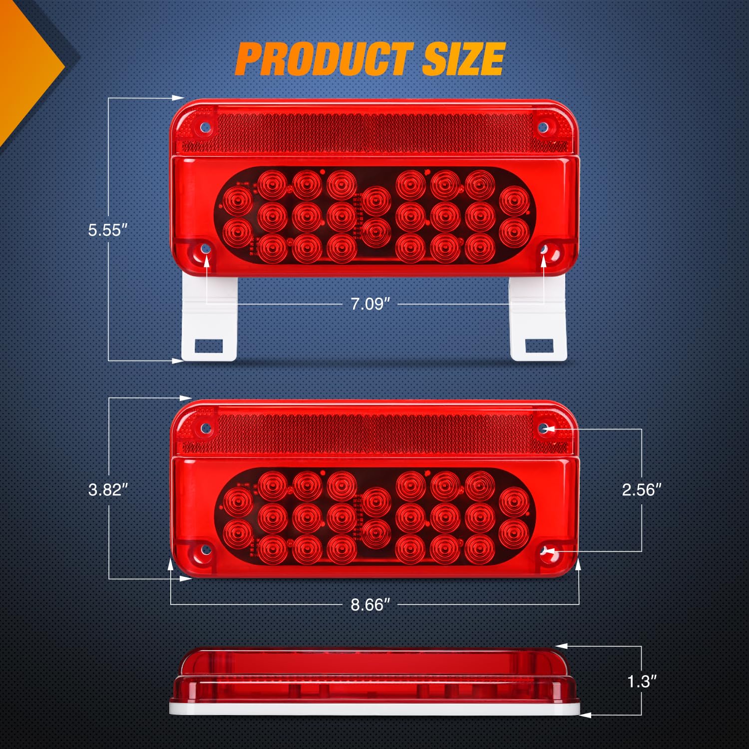 Nilight tail light side profile highlighting durable ABS shell benefit