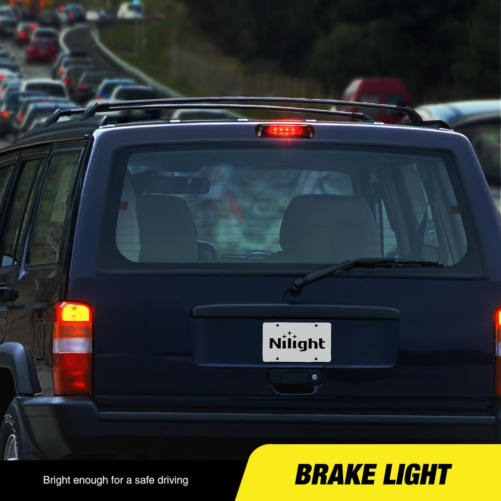 Nilight installed on Jeep Cherokee high-mount stop lamp improving rear signaling