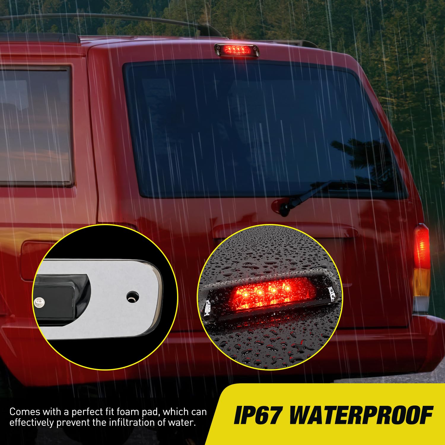Nilight waterproof seal detail illustrating IP67 protection against moisture intrusion