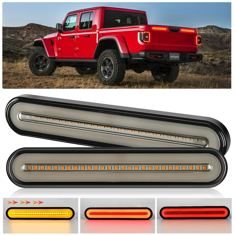 Nilight front view showing full LED bar and clear visibility benefit