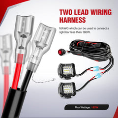 Nilight dual output leads detail for connecting two LED fixtures
