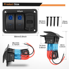 Nilight voltmeter display clearly showing vehicle voltage at glance