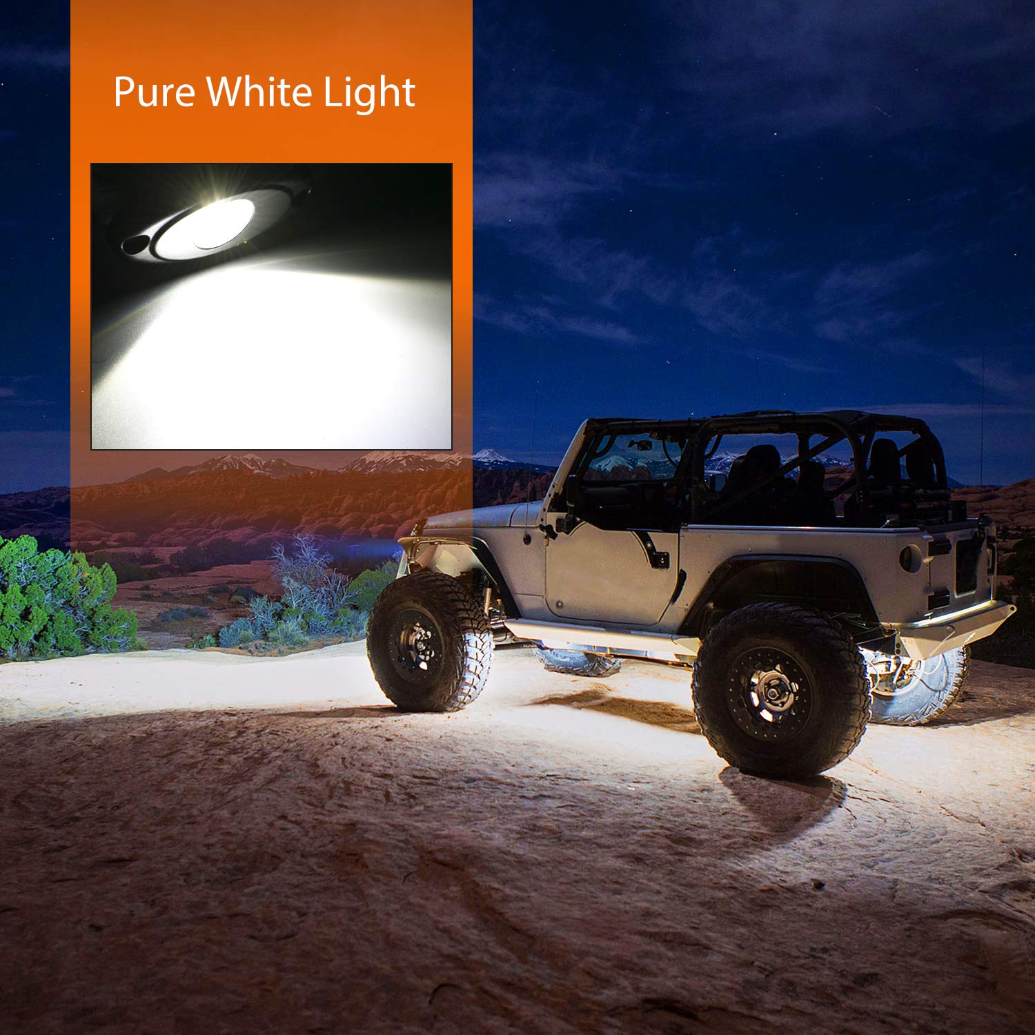 Nilight installed in a wheel well enhancing visibility and safety
