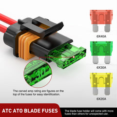 Nilight red 12AWG pigtail with stripped end ready for quick installation benefit
