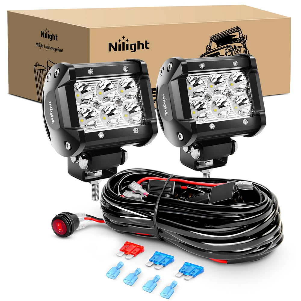 Nilight ZH009 front view showing compact spot bar and bright output benefit
