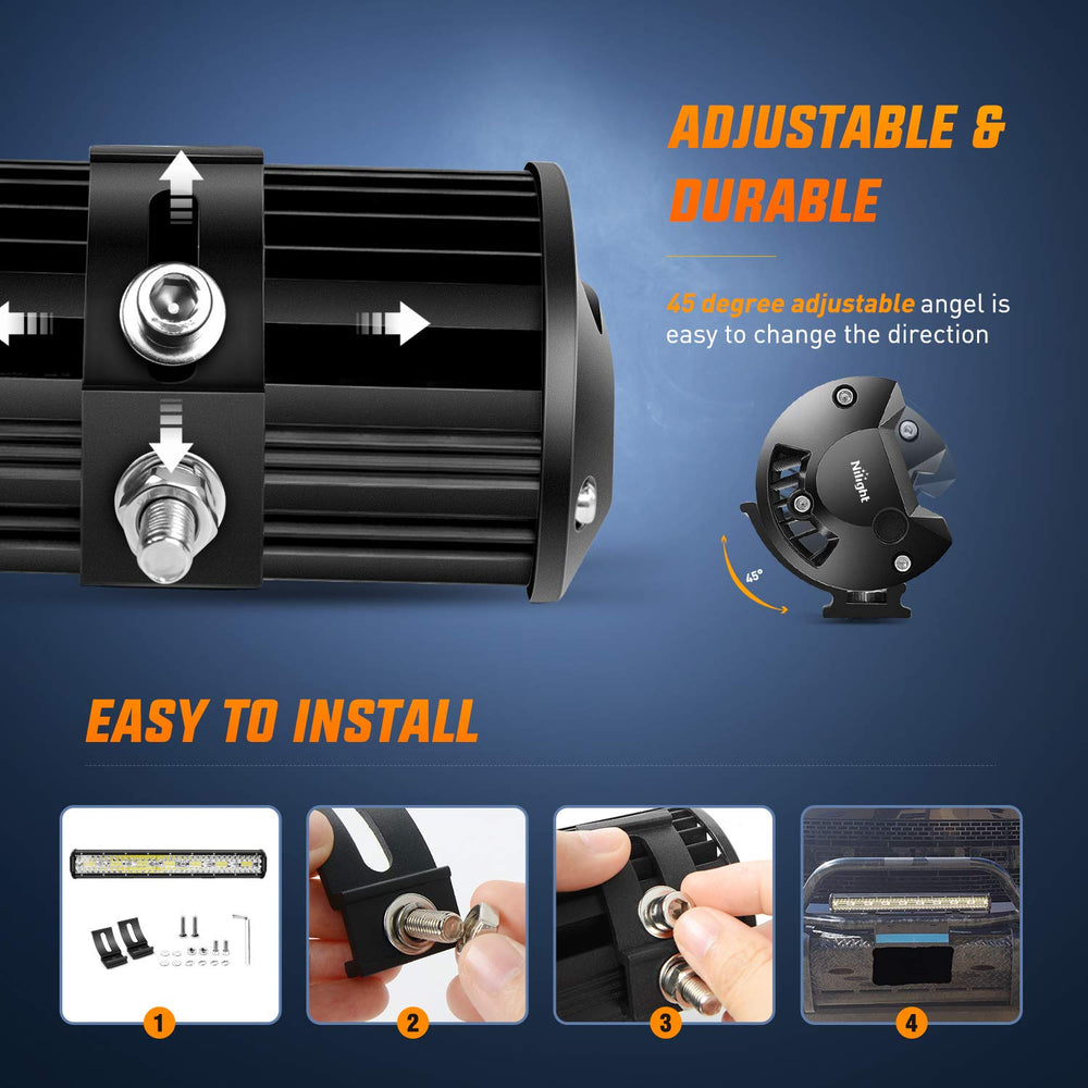 Nilight ZH409 heavy-duty wiring harness and sealed connectors for reliable power