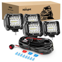Nilight front view of pod showing clear lens and triple-row LEDs for bright output