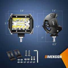 Nilight side bracket detail demonstrating sliding mount for secure vibration resistance