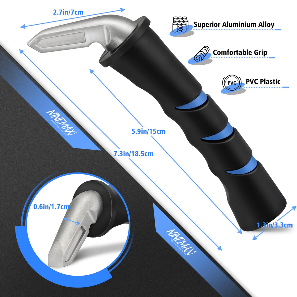 NINEMAX metal insert detail demonstrating sturdy latch engagement benefit