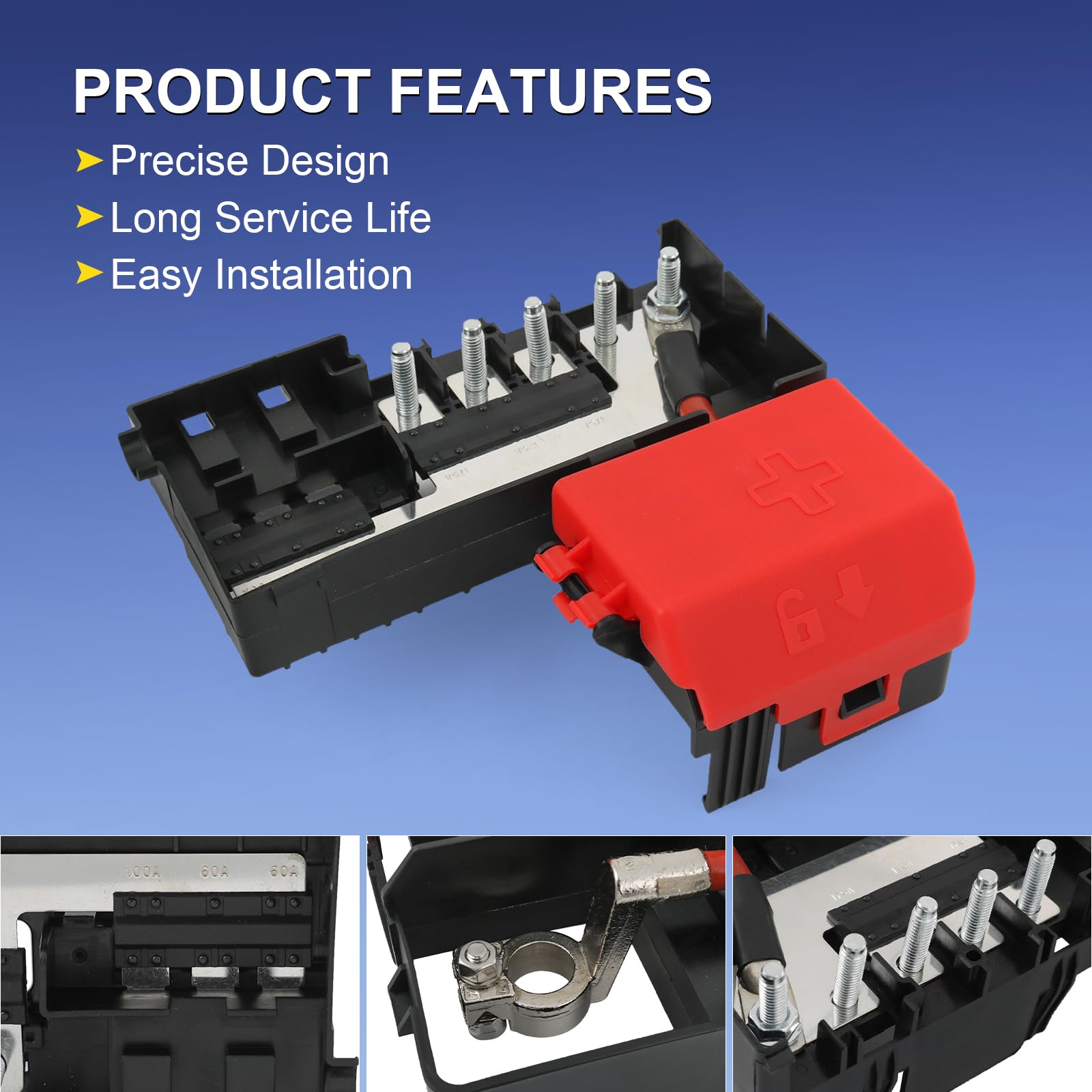 Nirakoka fuse block installed under hood restoring organized battery distribution