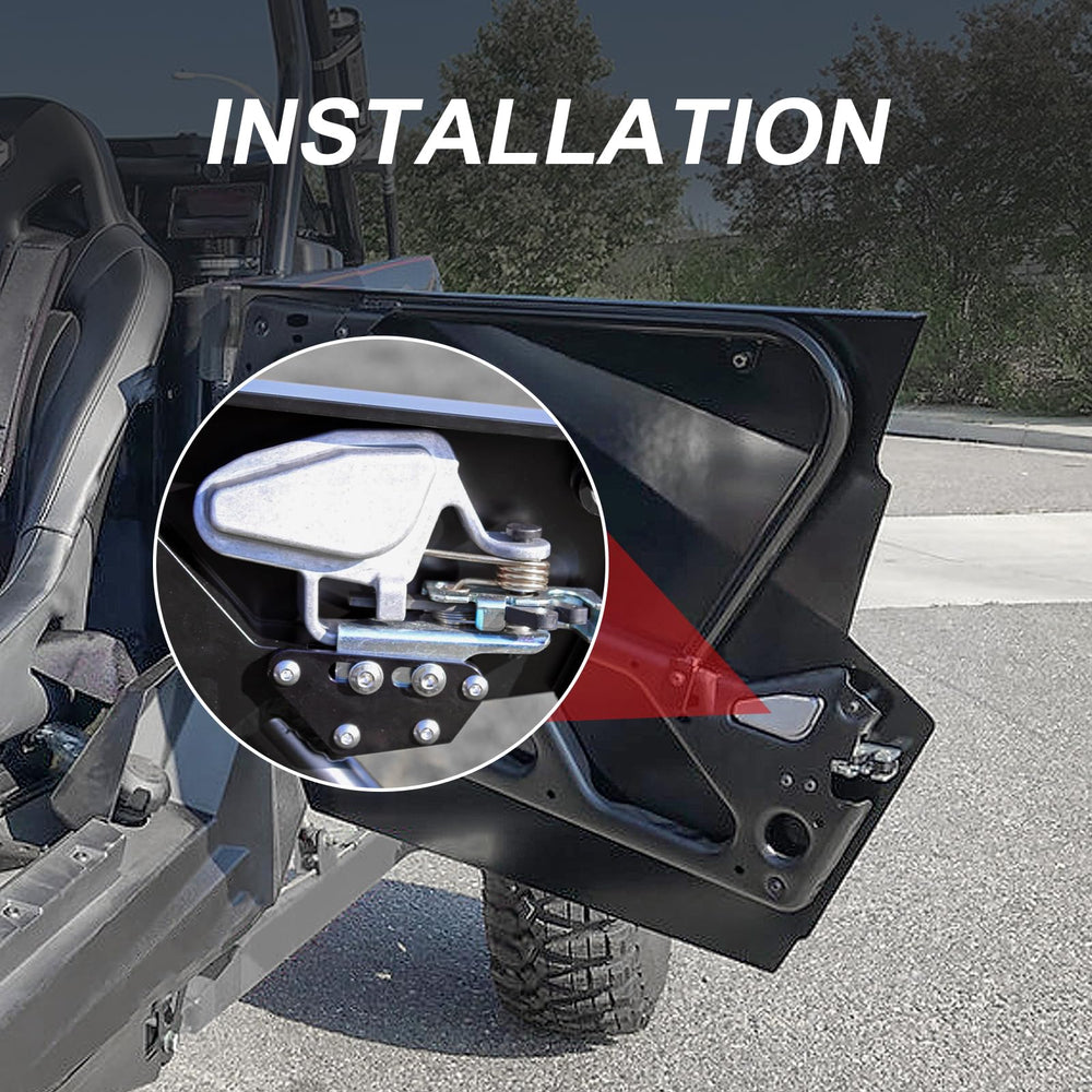 Nirakoka latch beside ruler showing size and easy installation fitment