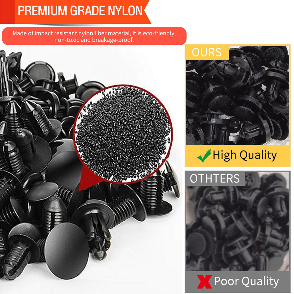 Niteguy close-up of nylon rivet showing durable texture and strength