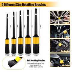 NIUMID assortment of detailing brushes and wire brushes organized for precise crevice cleaning