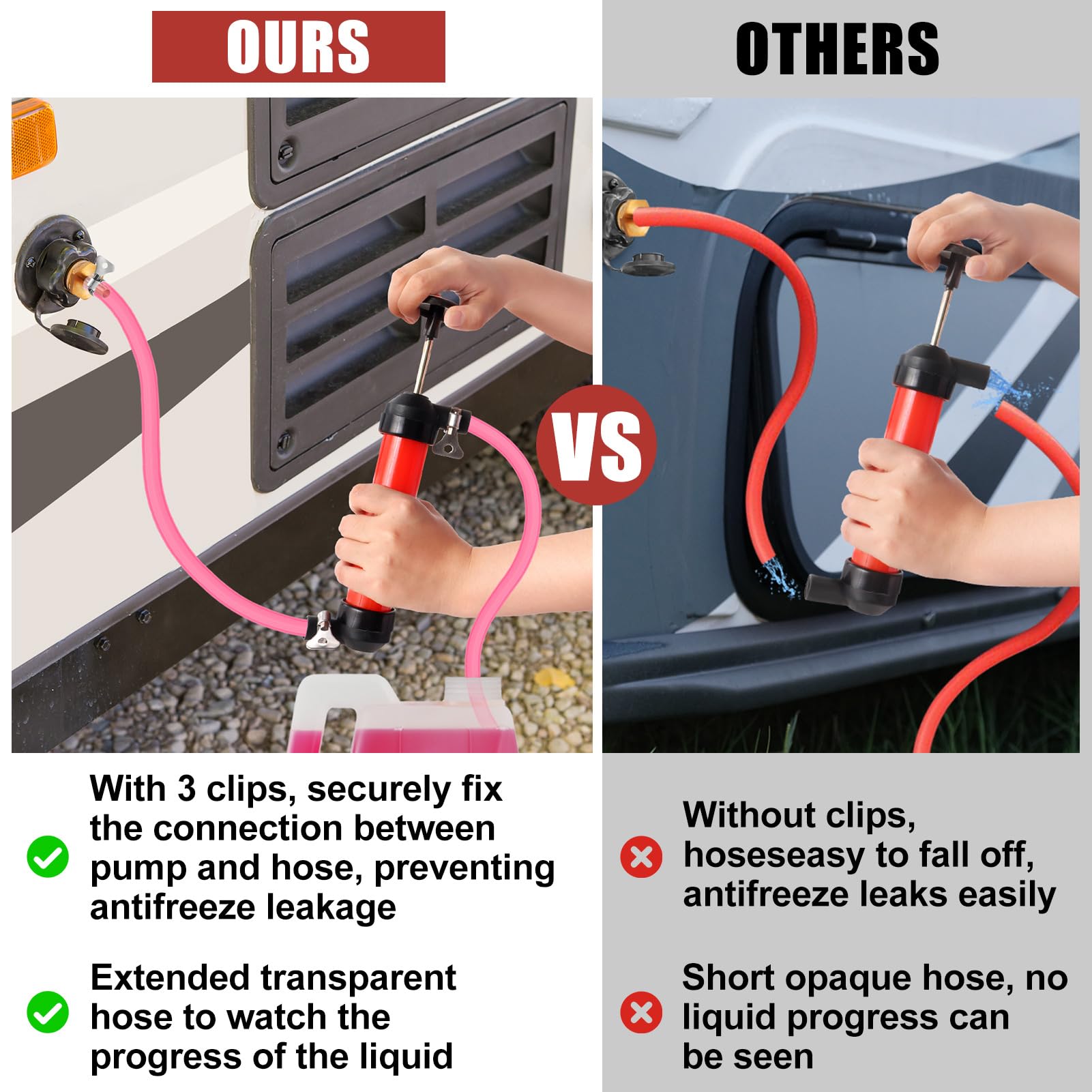 Niuyhe clamps and rawhide tape fastening hose to prevent leaks during use
