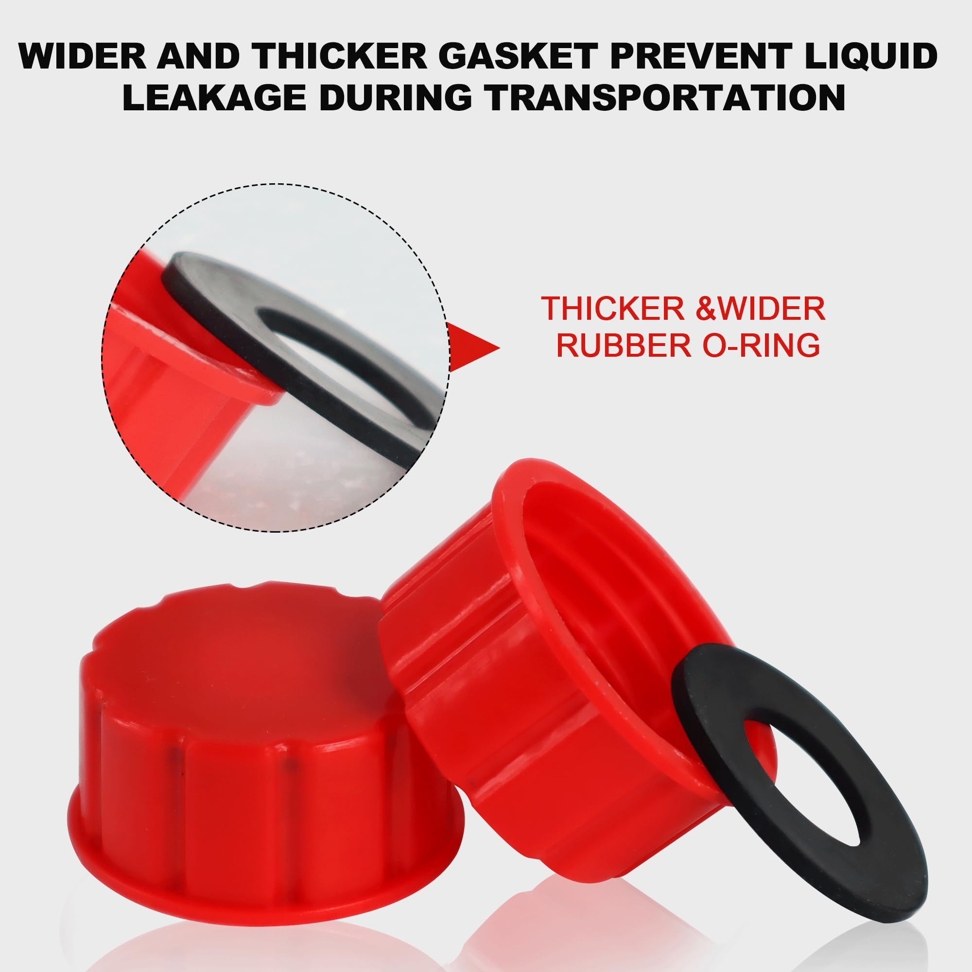 Niwicka cap fitted on portable fuel can demonstrating leak prevention benefit
