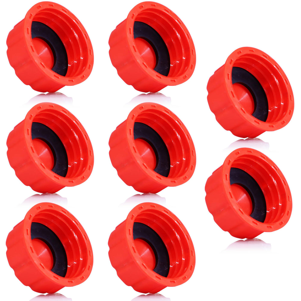 Niwicka front view of eight red caps showing pack and immediate replacement benefit