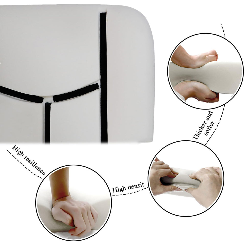 NLQR side profile showing foam dimensions and contour for accurate seat restoration
