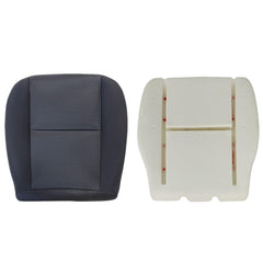 NLQR packaged driver seat cover and foam showing included parts and benefit