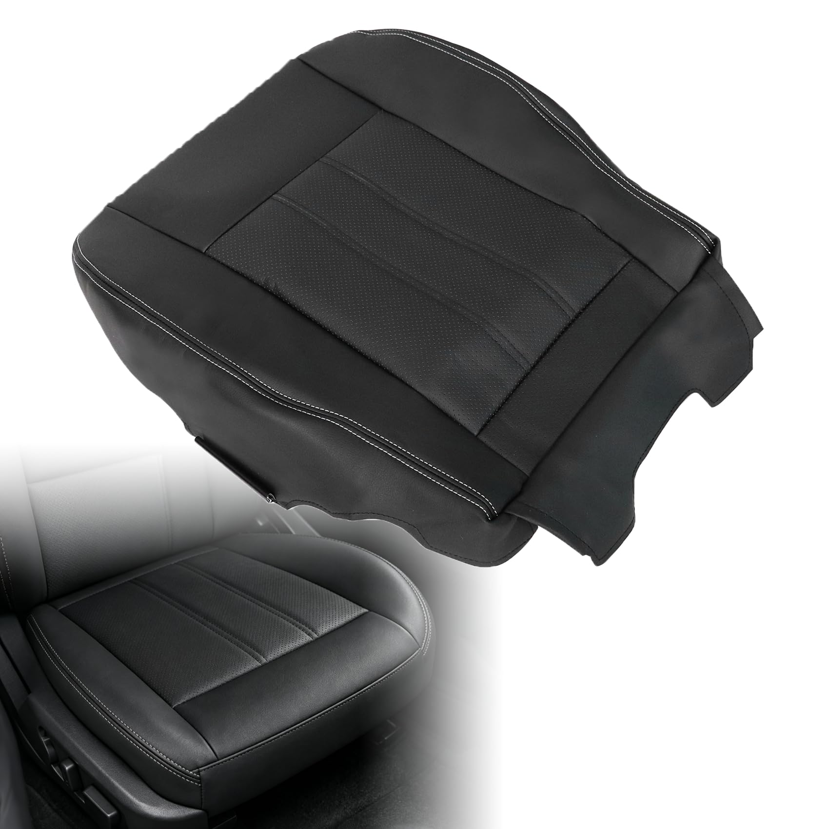 NLQR packaged replacement seat cover showing ready-to-install protection benefit